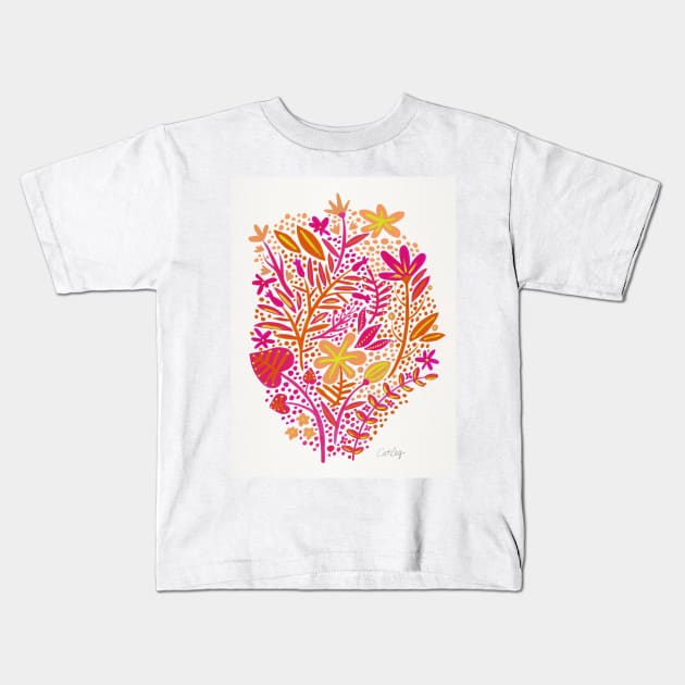 orange garden Kids T-Shirt by CatCoq